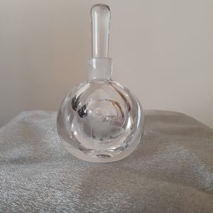 Vintage Orrefors Glass Etched Butterfly Perfume Bottle 1990's11/28 just reduced